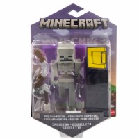 Mattel Minecraft Skeleton 3.25-in Action Figure with Build-a-Portal Piece & Accessory Perspective: Main