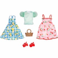 ?Barbie Clothes, Fashion 2-Pack for Barbie Dolls, 2 Picnic-Themed Outfits with Styling Pieces