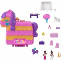 Polly Pocket Mini Toys, Pinata Party Compact Playset with 2 Micro Dolls and 14 Accessories Perspective: Main