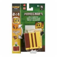 Mattel® Minecraft Flippin Figs™ Bee Flower Pot Action Figure Perspective: Main