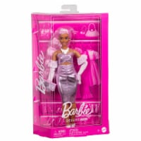 Mattel® Barbie® Deluxe Style™ Doll #1 With Pink Hair and Glossy Pink Dress Perspective: Main