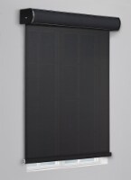 Linen Avenue Custom Cordless Cassette 5% Solar Roller Shade, 43 W x 66 H Black