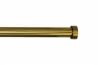 Linen Avenue End Cap Single Window Curtain Rod Set, 48 to 86-Inch, Brass