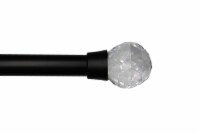 Linen Avenue Cut Acrylic Single Window Curtain Rod Set, 28 to 48-Inch, Matte Black