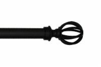 Linen Avenue Cage Single Window Curtain Rod Set, 66 to 120-Inch, Matte Black