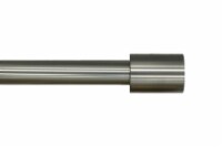 Linen Avenue Cylinder Single Window Curtain Rod Set, 28 to 48-Inch, Polished Nickel