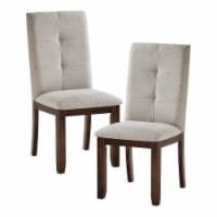 Lexicon Binghampton 19  Fabric Dining Room Side Chair in Cherry (Set of 2)