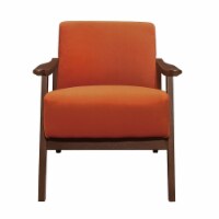 Lexicon Carlson Velvet Upholstered Accent Chair in Orange