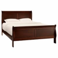 Lexicon Mayville Traditional Wood California King Sleigh Bed in Brown Cherry