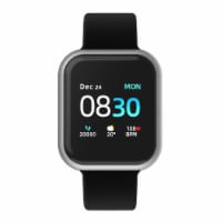 iTouch Air 3 Smartwatch: Silver and Black Strap 44mm