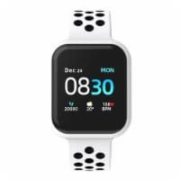 iTouch Air 3 Smartwatch: Silver Case with White Perforated Strap 40mm