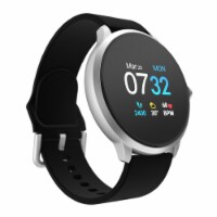 iTouch Sport 3 Smartwatch: Silver Case with Black Strap