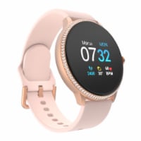 iTouch Sport Special Edition Smartwatch: Rose Gold Crystal Case with Blush Strap
