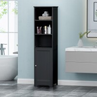 Baxton Studio Beltran Modern and Contemporary White Finished Wood Bathroom Storage Cabinet