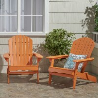 Milan Outdoor Acacia Wood Folding Adirondack Chair tangerine (set of 2)