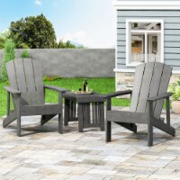 Anastasija Outdoor Adirondack Chairs (Set of 2) gray