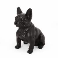 Rilo Outdoor French Bulldog Garden Statue matte black