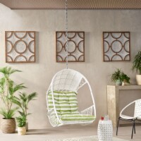 Hanging chair hotsell with stand white