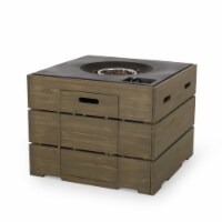 Moloney Outdoor 40,000 BTU Square Fire Pit grey/st dark gray