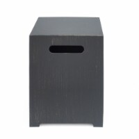 Jasmine Outdoor Iron Tank Holder Side Table brushed brown