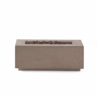 Hearth Outdoor 40,000 BTU Lightweight Concrete Rectangular Fire Pit (No Tank Holder) light