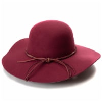 Collection 18 Floppy Braided Trim Felt Hat - Red Perspective: Main