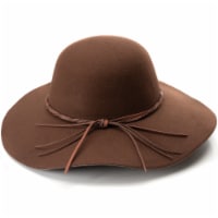 Collection 18 Flopping Braided Trim Hat - Brown
