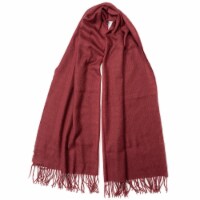 Collection 18 Solid Feather Soft Oblong Scarf - Red Perspective: Main