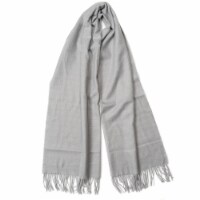 Collection 18 Solid Feather Soft Oblong Scarf - Gray Perspective: Main