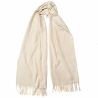 Collection 18 Solid Feather Soft Oblong Scarf - Cream Perspective: Main