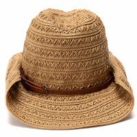 Collection 18 Open Weave Cowgirl Hat - Tan Perspective: Main