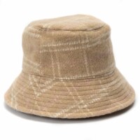 Collection 18 Plaid Bucket Hat - Ivory Perspective: Main
