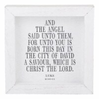 CB Gift 212407 6 in Square Luke 2-10-11 Petite Word Board