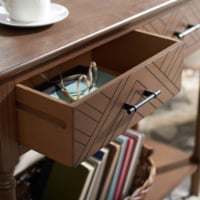 SAFAVIEH Peyton 2-Drawer Console Table Brown