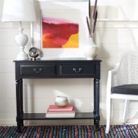 SAFAVIEH Primrose 2-Drawer Console Table Black