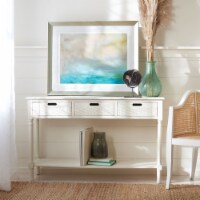 SAFAVIEH Landers 3-Drawer Console Table Distressed White