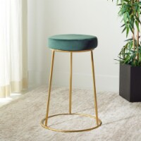 SAFAVIEH Kellie Round Counter Stool Malachite Green / Gold