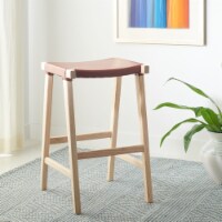 SAFAVIEH Aariz Rectangle Bar Stool Cognac / Natural
