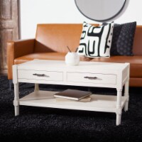 SAFAVIEH Filbert 2-Drawer Coffee Table Distressed White