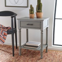 SAFAVIEH Ryder 1-Drawer Accent Table Distressed / Grey