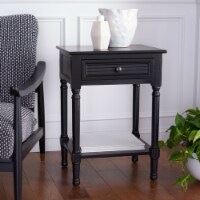 SAFAVIEH Tate 1-Drawer Accent Table Black