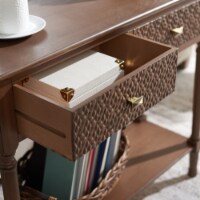 SAFAVIEH Halton 2-Drawer Console Table Brown