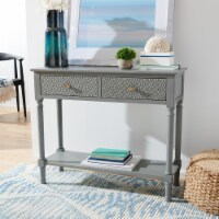 SAFAVIEH Halton 2-Drawer Console Table Distressed / Grey