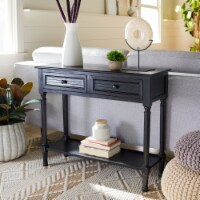 SAFAVIEH Tate 2-Drawer Console Table Black