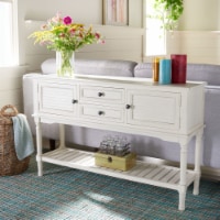 SAFAVIEH Tate 2-Drawer 2-Door Console Table Distressed / White