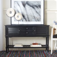 SAFAVIEH Tate 2-Drawer 2-Door Console Table Black