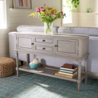 SAFAVIEH Tate 2-Drawer 2-Door Console Table Greige