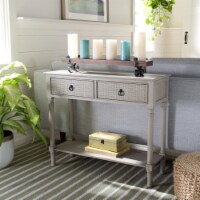 SAFAVIEH Haines 2-Drawer Console Table Greige