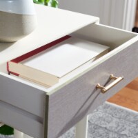 SAFAVIEH Estella 2-Drawer Console Table Distressed White