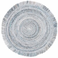 SAFAVIEH Braided BRD950M Handwoven Grey / Blue Rug 3' round
